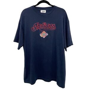 Lee Sports Vintage Embroidered Indians T-Shirt